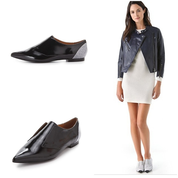 🍎Philip Lim 3.1 Nacy oxford pointed dress flats sz37 - Picture 7 of 8